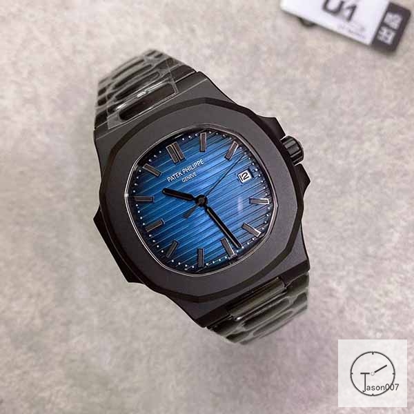 U1 Patek Philippe NAUTILUS 5711 Blue Number Dial PVD Black Case Stainless Steel Transparent Mechanical Automatic Movement Glass Back Men's Watch PU22856560