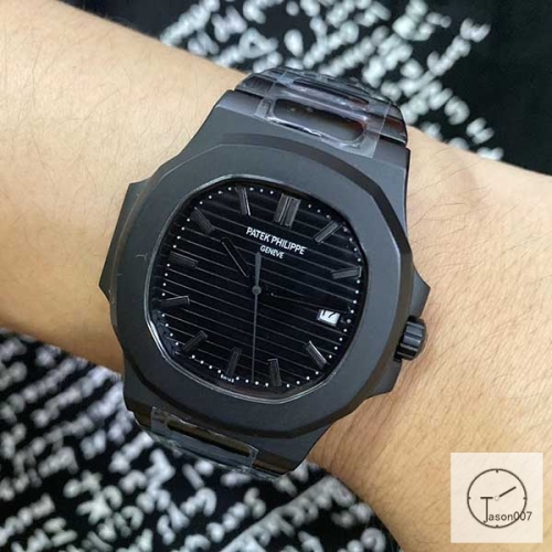 U1 Patek Philippe NAUTILUS 5711 Black Number Dial PVD Black Case Stainless Steel Transparent Mechanical Automatic Movement Glass Back Men's Watch PU22857560