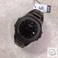 U1 Patek Philippe NAUTILUS 5711 Black Number Dial PVD Black Case Stainless Steel Transparent Mechanical Automatic Movement Glass Back Men's Watch PU22857560