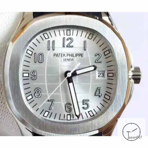 U1 Patek Philippe Aquanaut 5167A Silver Dial Stainless Steel Transparent Mechanical Automatic Movement Glass Back Rubber Strap Men's Watch PU228578560