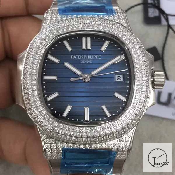 U1 Patek Philippe Nautilus 5711 Blue Dial Diamond Bezel Stainless Steel Mechanical Automatic Movement Glass Back Steel Strap Men's Watch PU528432560