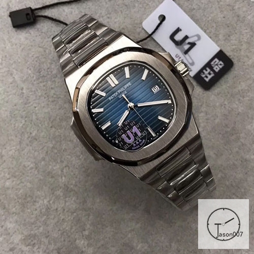 U1 Patek Philippe NAUTILUS 5711 Blue Dial Stainless Steel Transparent Mechanical Automatic Movement Glass Back Men's Watch PU22800560