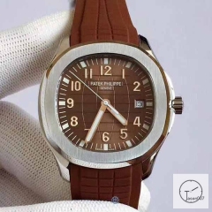 U1 Patek Philippe Aquanaut 5167A Brown Dial Stainless Steel Transparent Mechanical Automatic Movement Glass Back Rubber Strap Men's Watch PU228588560