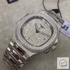 U1 Patek Philippe Nautilus 5711 Diamond Dial Diamond Bezel Stainless Steel Mechanical Automatic Movement Glass Back Steel Strap Men's Watch PU528532560