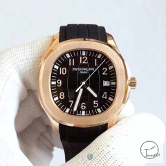 U1 Patek Philippe Aquanaut 5167A Black Dial Gold Case Stainless Steel Transparent Mechanical Automatic Movement Glass Back Rubber Strap Men's Watch PU228577560
