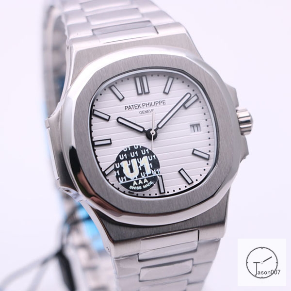 U1 Patek Philippe NAUTILUS 5711 Silver Dial Stainless Steel Transparent Mechanical Automatic Movement Glass Back Men's Watch PU22760560