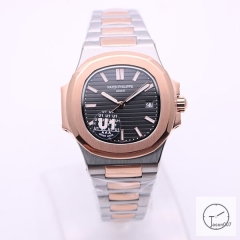 U1 Patek Philippe NAUTILUS Black Dial Two Tone Rose Gold Stainless Steel Transparent Mechanical Automatic Movement Men's Watch PU32762540