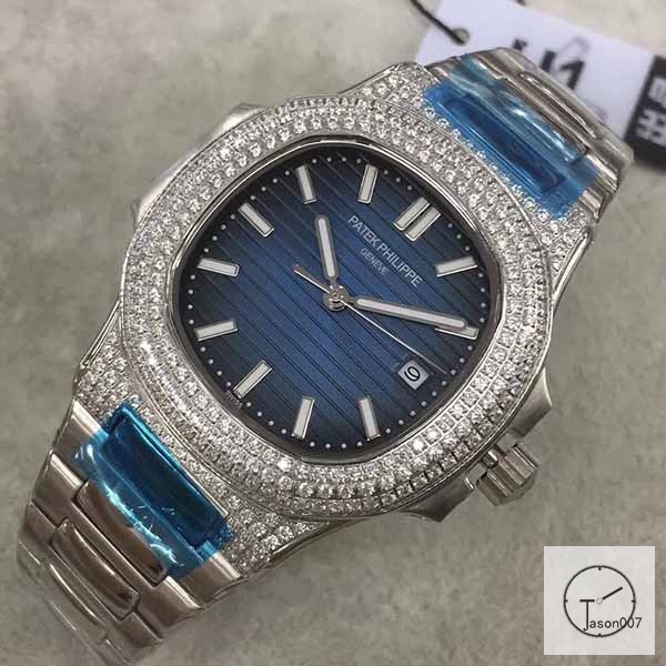 U1 Patek Philippe Nautilus 5711 Blue Dial Diamond Bezel Stainless Steel Mechanical Automatic Movement Glass Back Steel Strap Men's Watch PU528432560