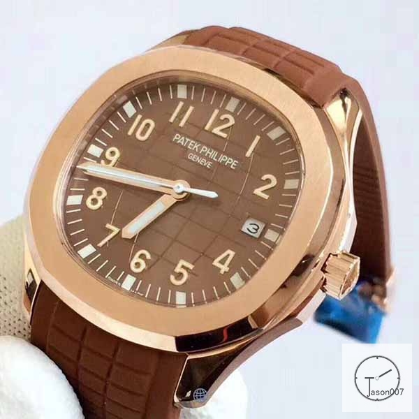 U1 Patek Philippe AQUANAUT 5167A Brown Dial Gold Case Stainless Steel Transparent Mechanical Automatic Movement Glass Back Rubber Strap Men's Watch PU228557560