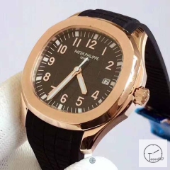 U1 Patek Philippe Aquanaut 5167A Black Dial Gold Case Stainless Steel Transparent Mechanical Automatic Movement Glass Back Rubber Strap Men's Watch PU228577560