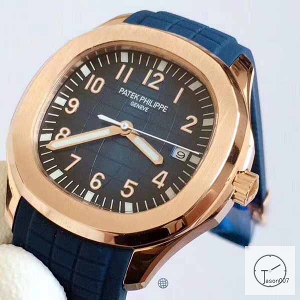 U1 Patek Philippe AQUANAUT 5167A Blue Dial Gold Case Stainless Steel Transparent bottom cover 40mm Brown Dial Mechanical Automatic Movement Glass Back Rubber Strap Men's Watch PU228567560