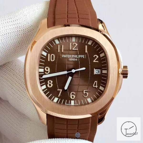 U1 Patek Philippe AQUANAUT 5167A Brown Dial Gold Case Stainless Steel Transparent Mechanical Automatic Movement Glass Back Rubber Strap Men's Watch PU228557560