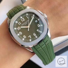 U1 Patek Philippe Aquanaut 5167A Green Dial Stainless Steel Transparent Mechanical Automatic Movement Glass Back Rubber Strap Men's Watch PU228590560
