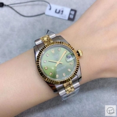 U1 Factory Rolex Datejust Fluted Bezel Green Diamond Dial Two Tone Jubilee 31MM Ladies Size Jubilee 126331 Automatic Movement Stainless Steel Womens Watches AU2197573760