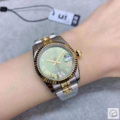 U1 Factory Rolex Datejust Fluted Bezel Green Dial Two Tone Jubilee 31MM Ladies Size Jubilee 126331 Automatic Movement Stainless Steel Womens Watches AU2197559760