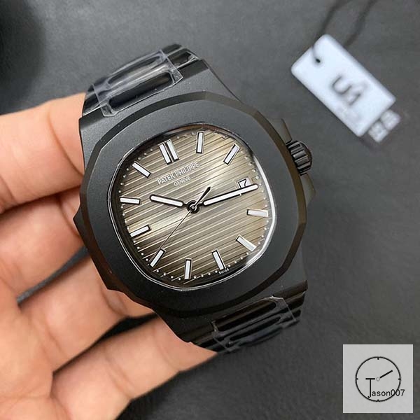 U1 Patek Philippe NAUTILUS 5711 Gray Dial PVD Black Case Stainless Steel Transparent Mechanical Automatic Movement Glass Back Men's Watch PU22834560