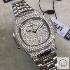 U1 Patek Philippe Nautilus 5711 Diamond Dial Diamond Bezel Stainless Steel Mechanical Automatic Movement Glass Back Steel Strap Men's Watch PU528532560