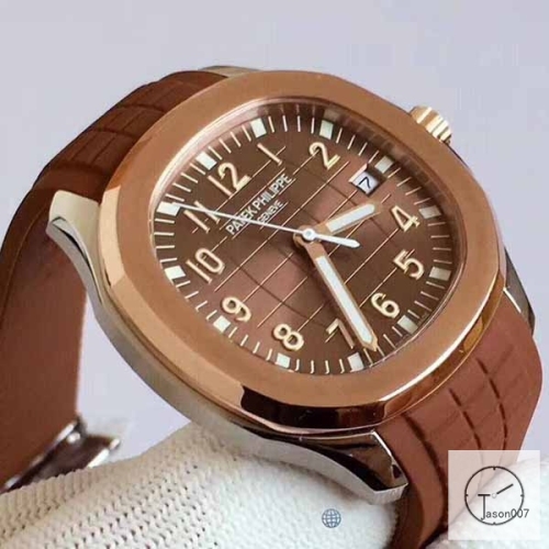 U1 Patek Philippe AQUANAUT 5167A Brown Dial Two Tone Gold Case Stainless Steel Transparent Mechanical Automatic Movement Glass Back Rubber Strap Men's Watch PU228457560