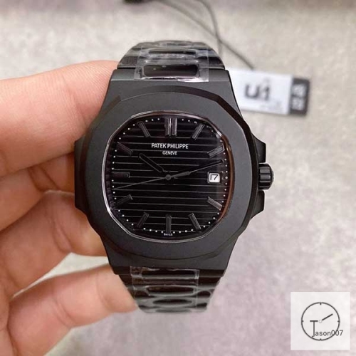 U1 Patek Philippe NAUTILUS 5711 Black Number Dial PVD Black Case Stainless Steel Transparent Mechanical Automatic Movement Glass Back Men's Watch PU22857560