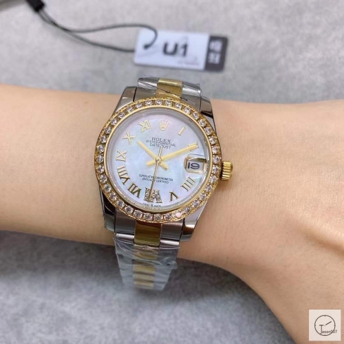 U1 Factory Rolex Datejust Shell Diamond Dial Diamond Bezel Two Tone Jubilee 31MM Ladies Size Oyster Automatic Movement Stainless Steel Womens Watches AU2197697780