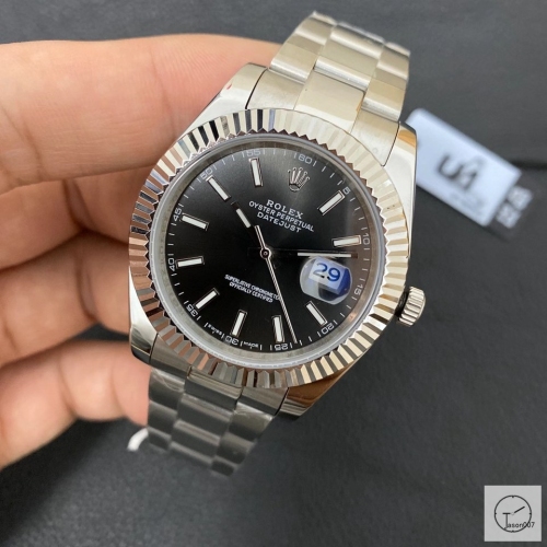 U1 Factory Rolex Oyster Perpetual Datejust 41MM Black Dial Automatic Stainless Steel Mens Watch AJL2150189756920