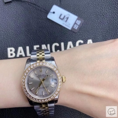 U1 Factory Rolex Datejust Gray Dial Diamond Bezel Two Tone Jubilee 31MM Ladies Size Jubilee 126331 Automatic Movement Stainless Steel Womens Watches AU2197376780
