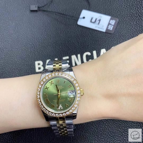 U1 Factory Rolex Datejust Green Diamond Dial Diamond Bezel Two Tone Jubilee 31MM Ladies Size Jubilee 126331 Automatic Movement Stainless Steel Womens Watches AU2197582780