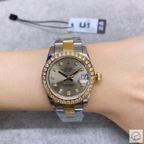 U1 Factory Rolex Datejust Gray Diamond Dial Diamond Bezel Two Tone Jubilee 31MM Ladies Size Oyster Automatic Movement Stainless Steel Womens Watches AU2197699780