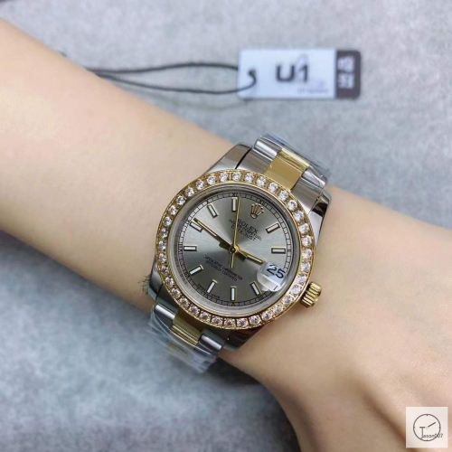 U1 Factory Rolex Datejust Gray Dial Diamond Bezel Two Tone Jubilee 31MM Ladies Size Oyster Automatic Movement Stainless Steel Womens Watches AU2197681780