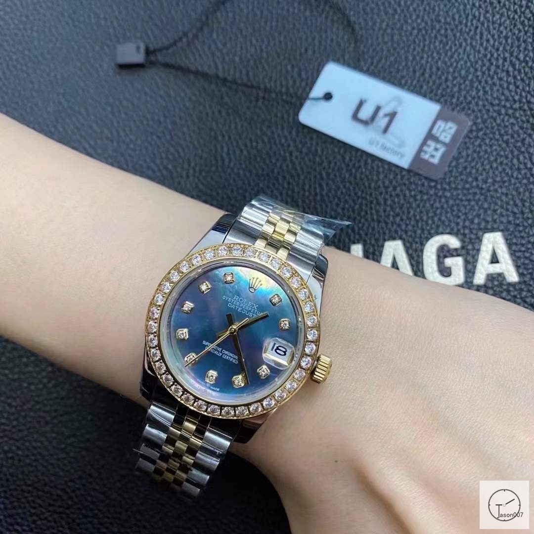 U1 Factory Rolex Datejust Purple SHELL Diamond Dial Diamond Bezel Two Tone Jubilee 31MM Ladies Size Jubilee 126331 Automatic Movement Stainless Steel Womens Watches AU2197581780