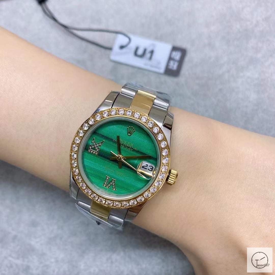 U1 Factory Rolex Datejust Green Diamond Dial Diamond Bezel Two Tone Jubilee 31MM Ladies Size Oyster Automatic Movement Stainless Steel Womens Watches AU2197696780