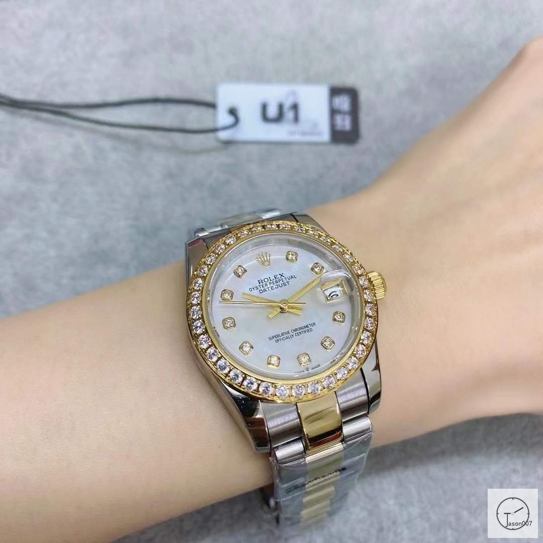 U1 Factory Rolex Datejust Shell Diamond Dial Diamond Bezel Two Tone Jubilee 31MM Ladies Size Oyster Automatic Movement Stainless Steel Womens Watches AU2197694780