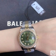 U1 Factory Rolex Datejust Green Dial Diamond Bezel Two Tone Jubilee 31MM Ladies Size Jubilee 126331 Automatic Movement Stainless Steel Womens Watches AU2197476780