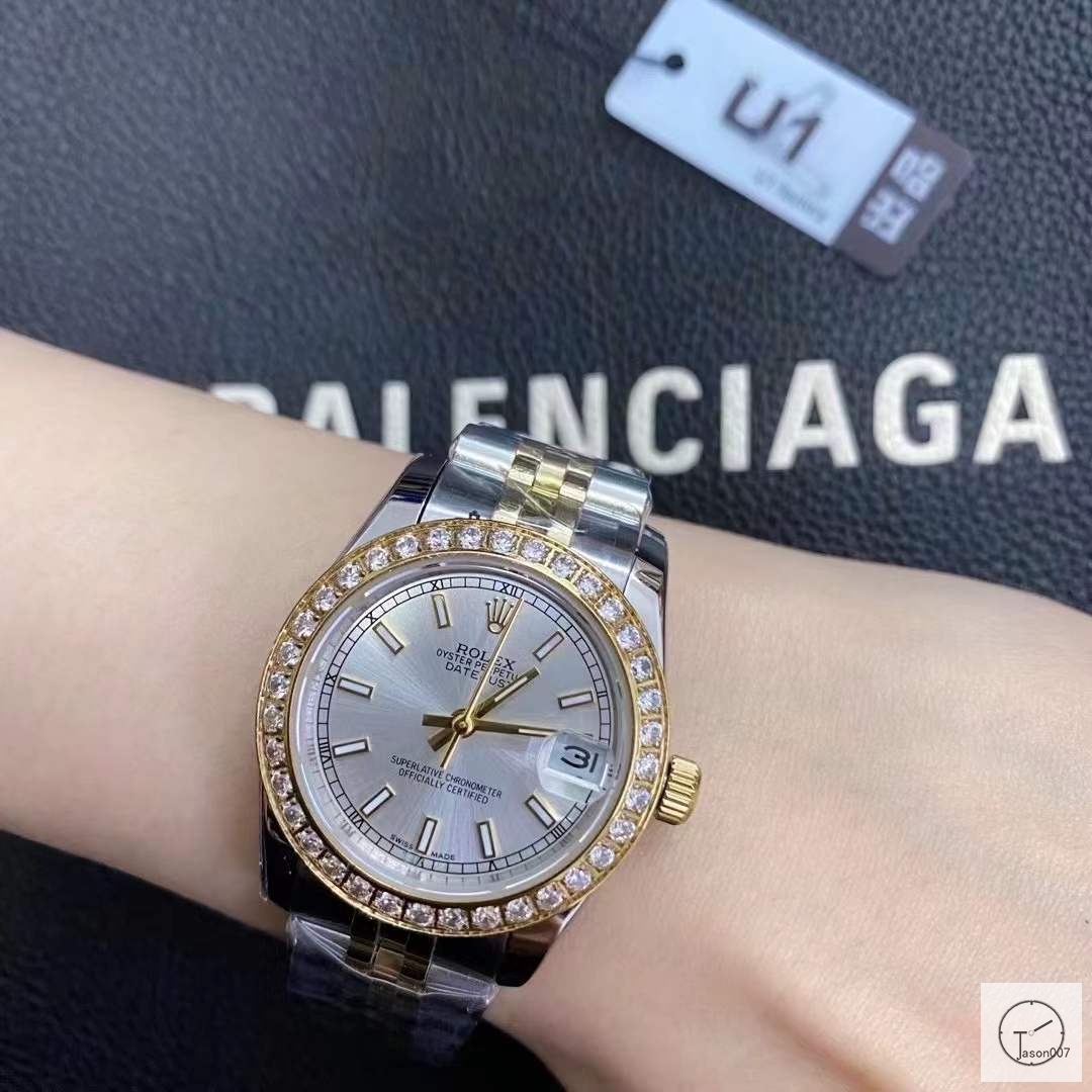 U1 Factory Rolex Datejust Silver Dial Diamond Bezel Two Tone Jubilee 31MM Ladies Size Jubilee 126331 Automatic Movement Stainless Steel Womens Watches AU2197176780