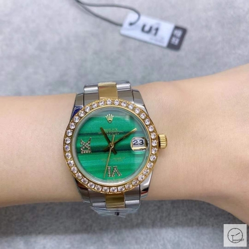 U1 Factory Rolex Datejust Green Diamond Dial Diamond Bezel Two Tone Jubilee 31MM Ladies Size Oyster Automatic Movement Stainless Steel Womens Watches AU2197696780