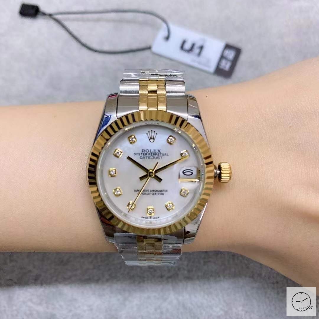 U1 Factory Rolex Datejust Fluted Bezel Shell Diamond Dial Two Tone Jubilee 31MM Ladies Size Jubilee 126331 Automatic Movement Stainless Steel Womens Watches AU2197676760
