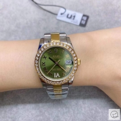 U1 Factory Rolex Datejust Green Diamond Dial Diamond Bezel Two Tone Jubilee 31MM Ladies Size Oyster Automatic Movement Stainless Steel Womens Watches AU2197695780