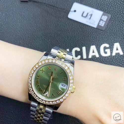 U1 Factory Rolex Datejust Green Diamond Dial Diamond Bezel Two Tone Jubilee 31MM Ladies Size Jubilee 126331 Automatic Movement Stainless Steel Womens Watches AU2197582780