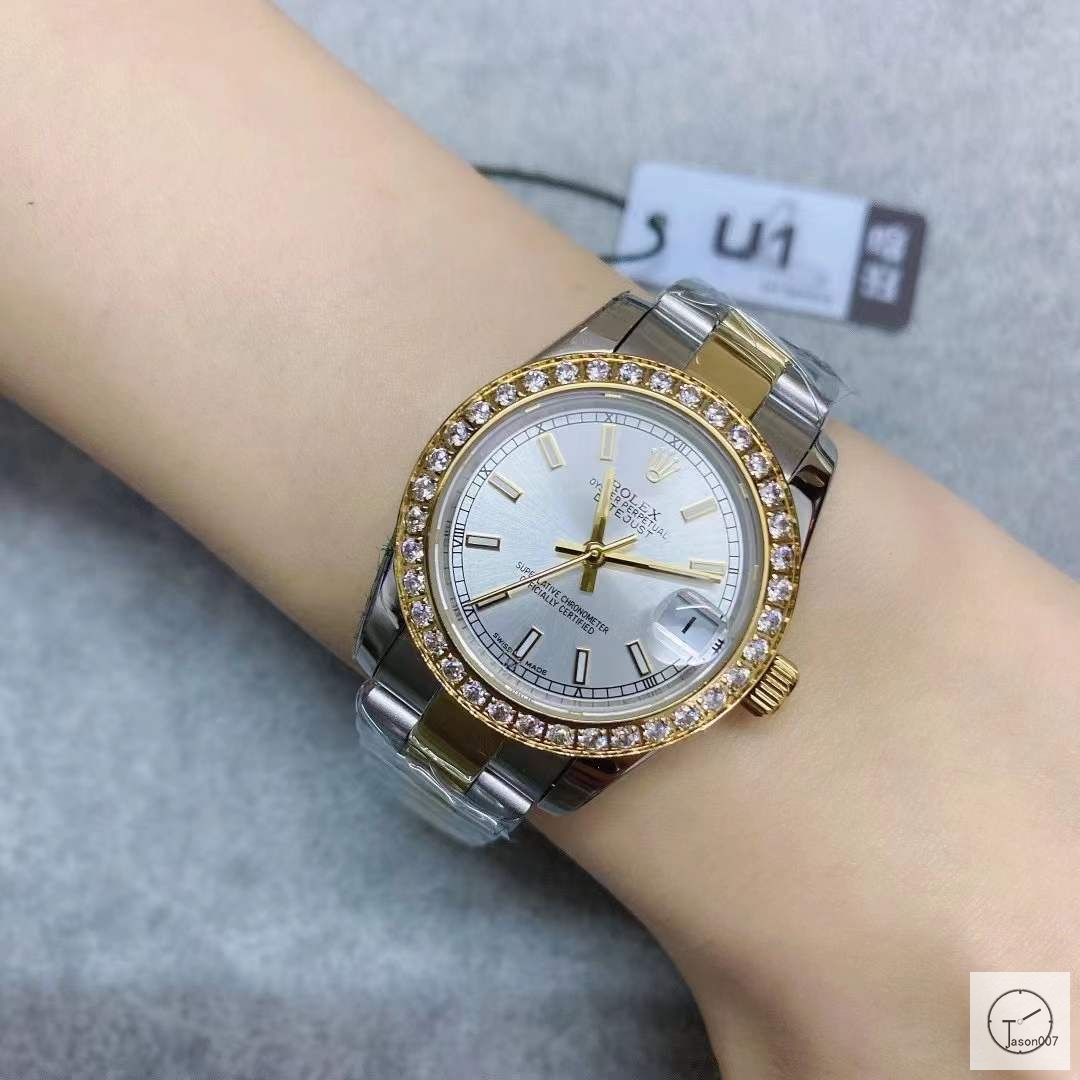 U1 Factory Rolex Datejust Silver Dial Diamond Bezel Two Tone Jubilee 31MM Ladies Size Oyster Automatic Movement Stainless Steel Womens Watches AU2197680780