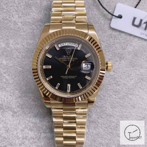 U1 Factory Rolex Rolex Day-Date 40 Black Diamond Dial & Fluted Bezel Automatic Movement President Bracelet 228206 -BRAND NEW AJL2521389756980