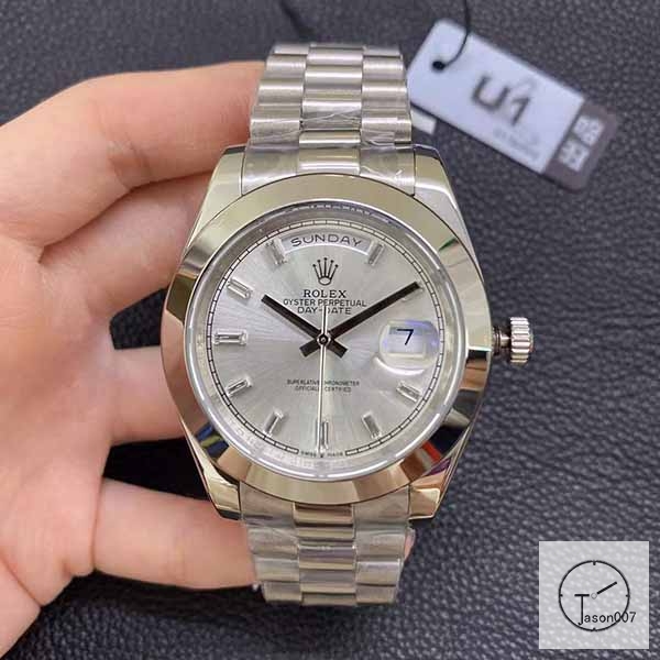 U1 Factory Rolex Rolex Day-Date 40 Silver Diamond Dial & Smooth Bezel Automatic Movement President Bracelet 228206 -BRAND NEW AJL252589756980