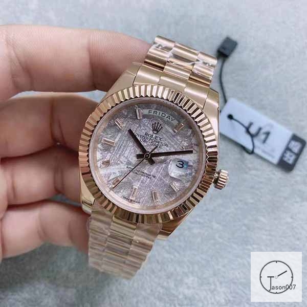 U1 Factory Rolex Day-Date 40 Meteorite Diamond Dial & Fluted Bezel Automatic Movement President Bracelet 228206 Rose Gold BRAND NEW AJL25223489256980