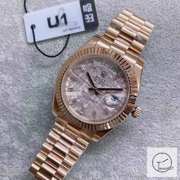 U1 Factory Rolex Day-Date 40 Meteorite Diamond Dial & Fluted Bezel Automatic Movement President Bracelet 228206 Rose Gold BRAND NEW AJL25223489256980