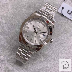 U1 Factory Rolex Rolex Day-Date 40 Silver Diamond Dial & Smooth Bezel Automatic Movement President Bracelet 228206 -BRAND NEW AJL252589756980