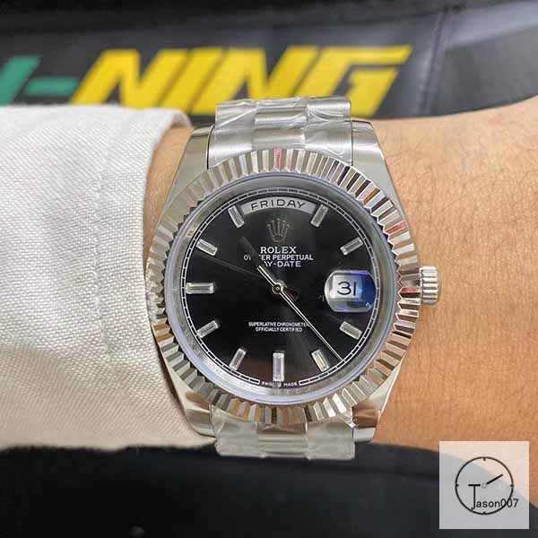 U1 Factory Rolex Rolex Day-Date 40 Black Diamond Dial & Fluted Bezel Automatic Movement President Bracelet 228206 -BRAND NEW AJL252389756980