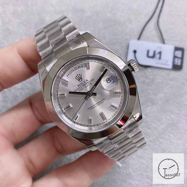 U1 Factory Rolex Rolex Day-Date 40 Silver Diamond Dial & Smooth Bezel Automatic Movement President Bracelet 228206 -BRAND NEW AJL252589756980