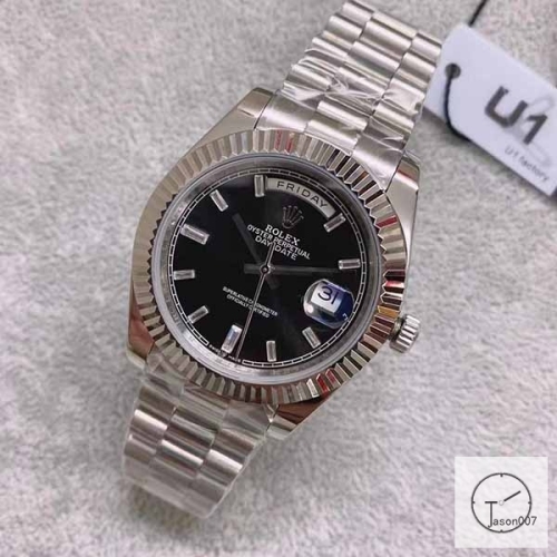 U1 Factory Rolex Rolex Day-Date 40 Black Diamond Dial & Fluted Bezel Automatic Movement President Bracelet 228206 -BRAND NEW AJL252389756980