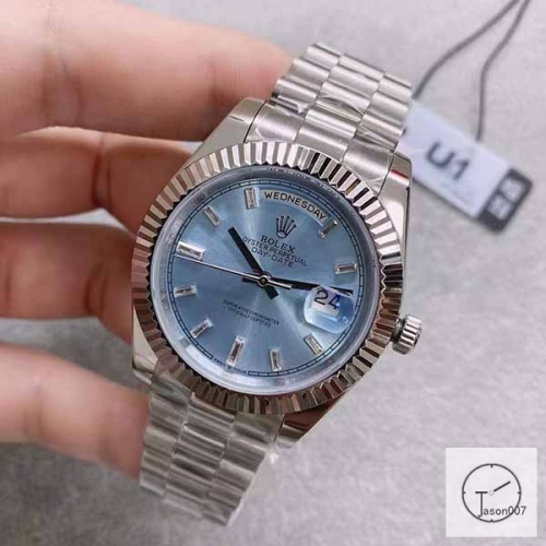 U1 Factory Rolex Rolex Day-Date 40 Platinum Ice Blue Diamond Dial & Fluted Bezel Automatic Movement President Bracelet 228206 -BRAND NEW AJL252289756980