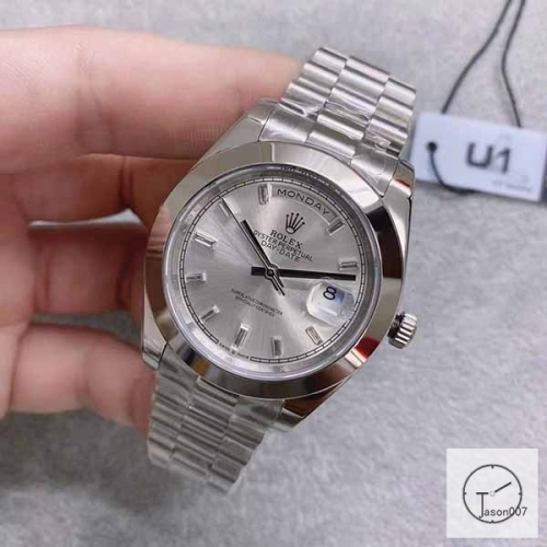 U1 Factory Rolex Rolex Day-Date 40 Silver Diamond Dial & Smooth Bezel Automatic Movement President Bracelet 228206 -BRAND NEW AJL252589756980