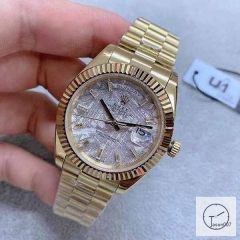 U1 Factory Rolex Day-Date 40 Meteorite Diamond Dial & Fluted Bezel Automatic Movement President Bracelet 228206 -BRAND NEW AJL2521699756980